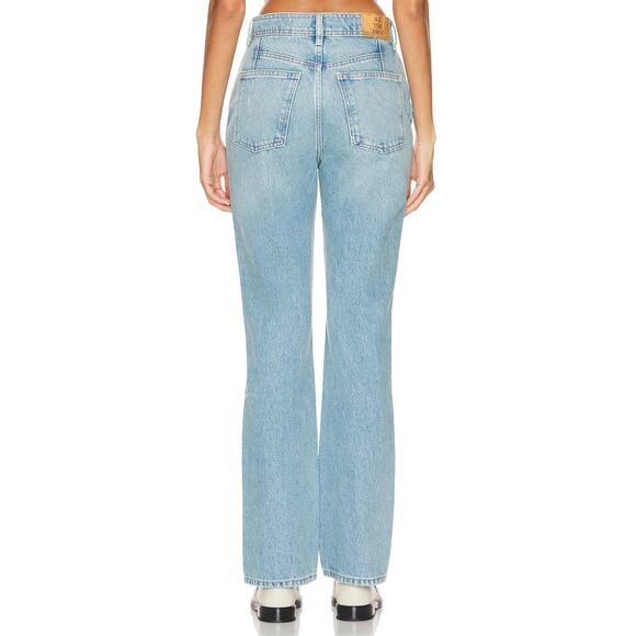 Free People We The Free Union Blue Xena High Rise Slim Straight Jeans - Picture 7 of 14